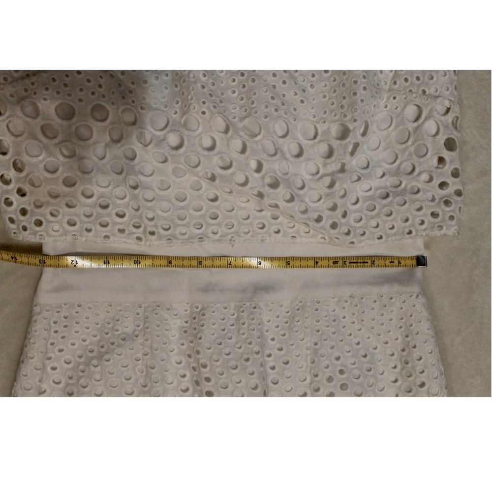 KAY UNGER size 2 White Eyelet A-line Dress - Picture 5 of 9